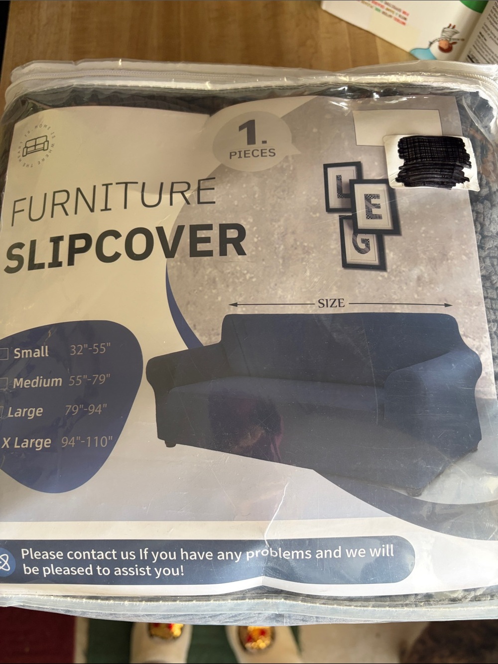 Furniture Slipcover - Gray Sofa Cover